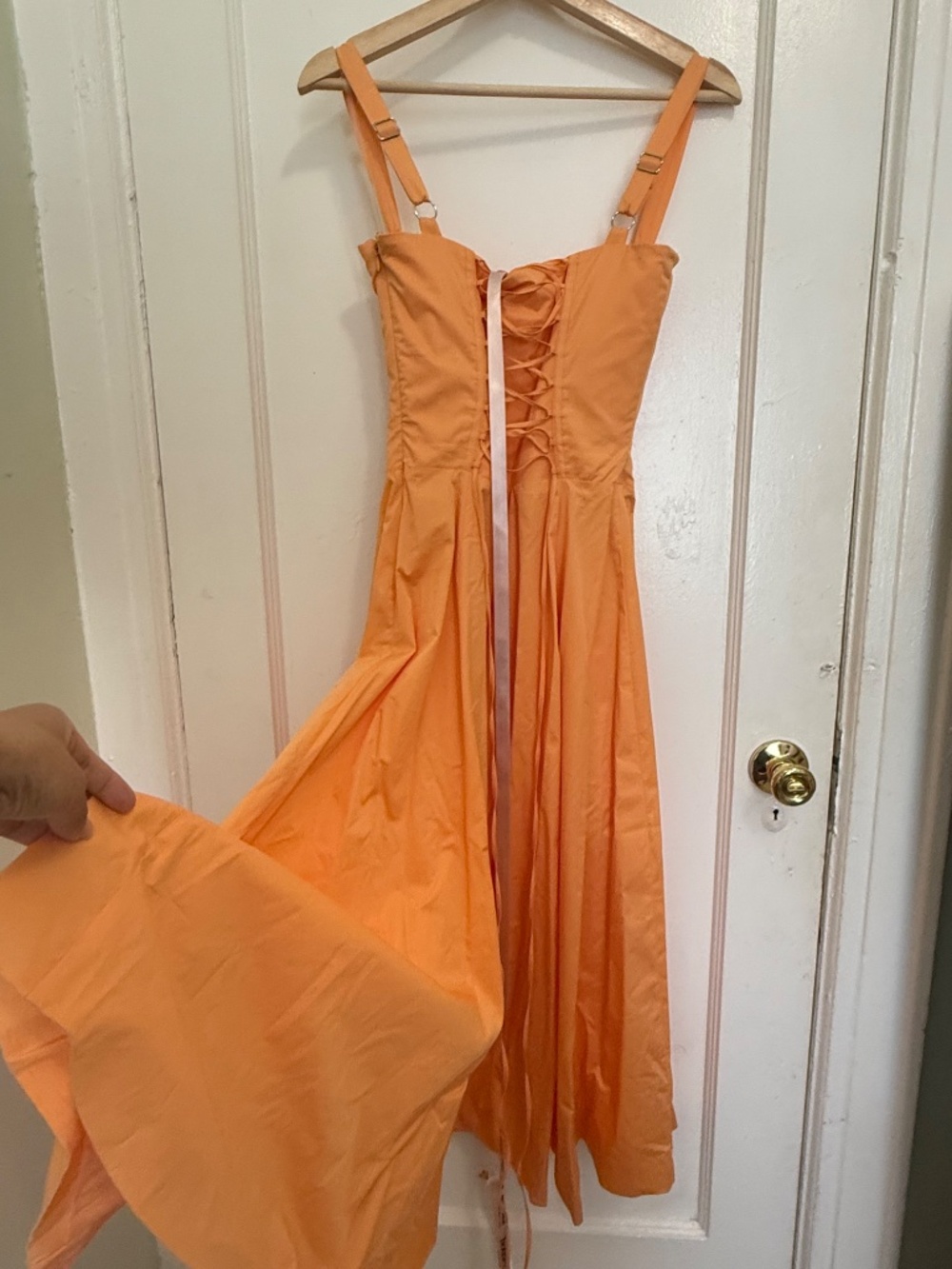 Brand New with Tags - House of CB Carmen Dress - Creamsicle Orange - Size Small! - Picture 7 of 10